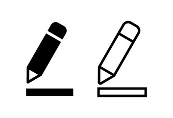 Edit icons set on white background. Pencil icon. sign up Icon vector