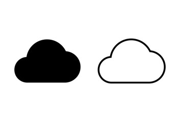Cloud icons set vector on white background. cloud computing icon