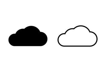 Cloud icons set vector on white background. cloud computing icon