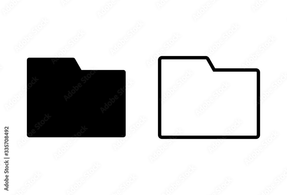Poster folder icons set on white background. folder and documents icon. icon archive