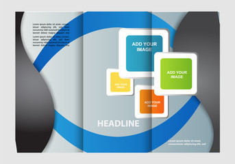Vector modern tri-fold brochure design template
