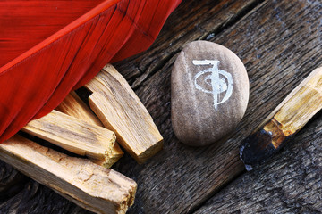 Reiki Symbol and Palo Santo Smudge Sticks.