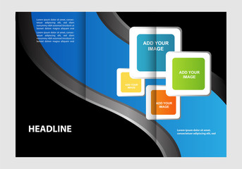 Vector modern tri-fold brochure design template
