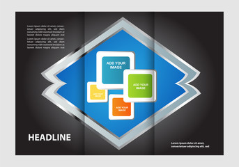 Vector modern tri-fold brochure design template
