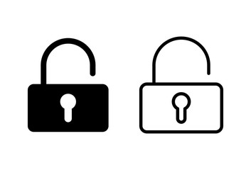 Lock icons set on white background. Encryption icon. Security symbol. Secure. Private