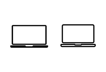 Laptop icons set on white background. Laptop vector icon