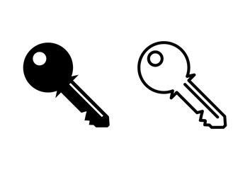 Key icons set on white background. Key vector icon. Key symbol