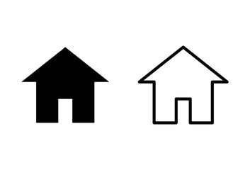 Fototapeta premium Home icons set on white background. House vector icon. Address