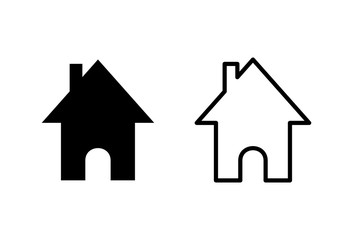 Home icons set on white background. House vector icon. Address