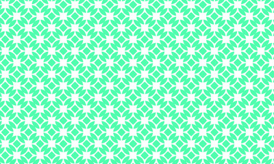 Green & White Circular Seamless Pattern - Wallpaper - Fabric Design - Background