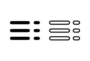 Obraz premium Menu Icons set on white background. web menu icon