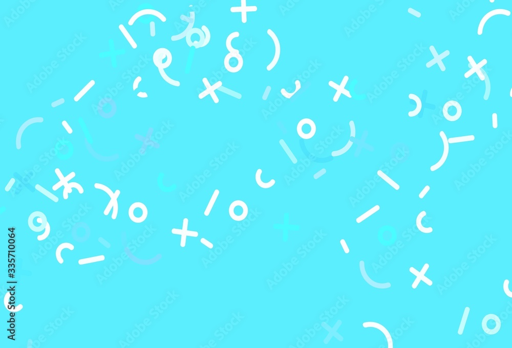 Canvas Prints light blue, green vector template with math simbols.