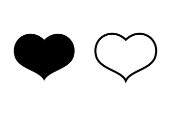 Heart icons set on white background. Heart vector icon. Like icon vector. Love