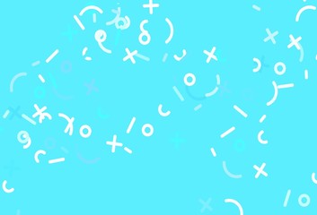 Light Blue, Green vector template with math simbols.