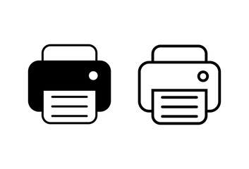 Printer icons set. print icon. Fax vector icon.