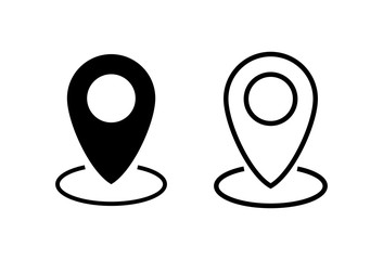 Pin icons set. Location icon. Map pointer icon. Point. Locator. Address