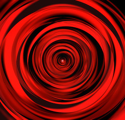 Abstract fractal red background with crossing circles and ovals
