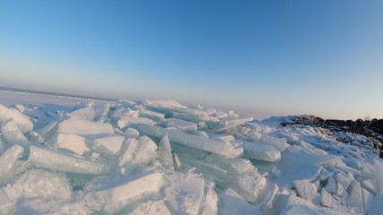 Зимняя красота озера Балхаш и города Приозёрск