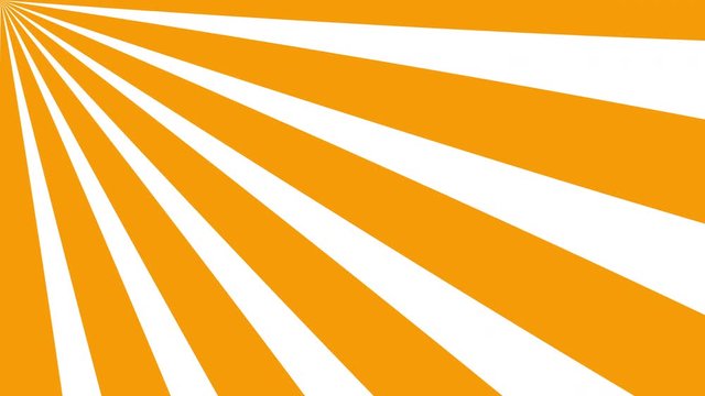 Sunburst, radial, sun light, circus, stripe background rotation. Royalty high-quality best stock footage cartoon sunburst pattern orange, white background animation. Stripes sunburst rotating motion