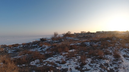 Зимняя красота озера Балхаш и города Приозёрск