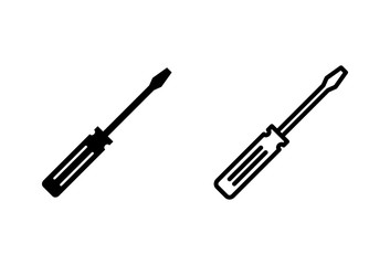 Screwdriver icons set. Screwdriver vector icon