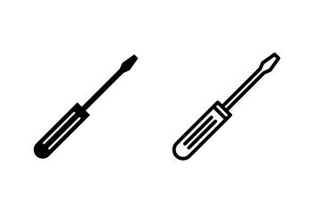 Screwdriver icons set. Screwdriver vector icon