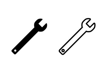 wrench icons set. Wrench vector icon. Spanner symbol