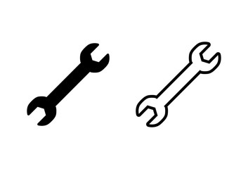 wrench icons set. Wrench vector icon. Spanner symbol
