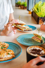 tasty breakfast in the home