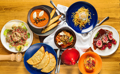 asian set in the restaurant