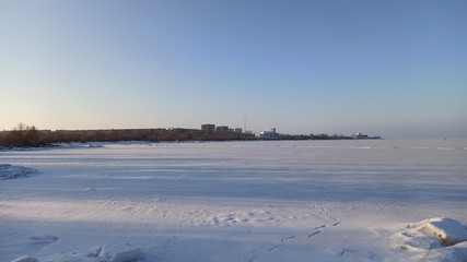 Зимняя красота озера Балхаш и города Приозёрск