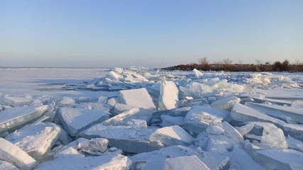 Зимняя красота озера Балхаш и города Приозёрск