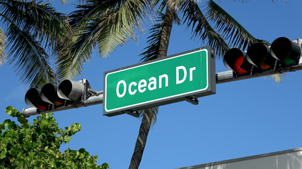 Famous Ocean Drive in Miami Beach