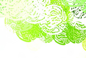 Light Green, Yellow vector pattern with random forms.