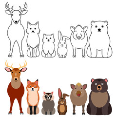 woodland animals border set