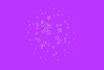 Light Purple vector abstract pattern with flowers.
