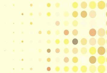 Light Orange vector background with bubbles.