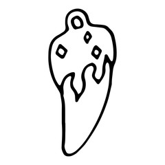 Necklace with animal tooth. Magic amulet