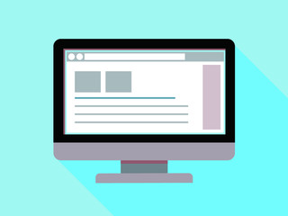 パソコンの平面的なイラスト