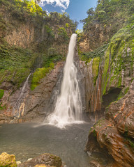 waterfall in the mountains