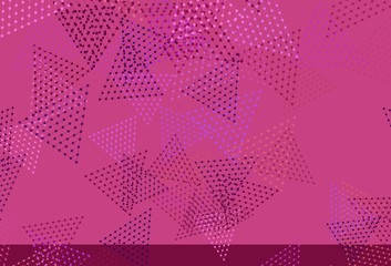 Light Pink, Yellow vector texture with triangular style with circles.
