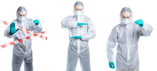 Coronavirus 19 outbreak warning before quarantine. Isolated on white