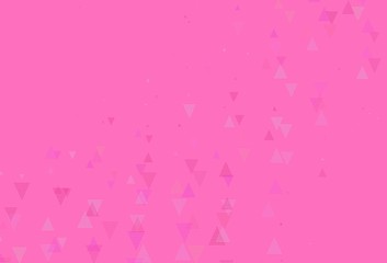 Light Pink, Yellow vector layout with lines, triangles.