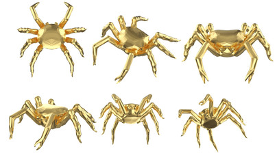 Set of polygonal crabs