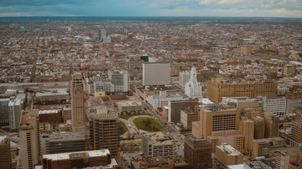 Obraz premium Aerial view over the city of Philadelphia