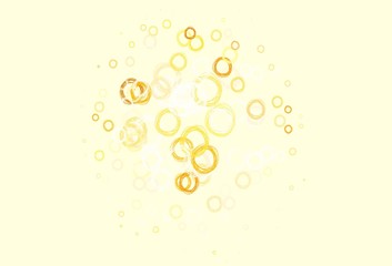 Light Orange vector template with circles.