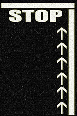 fléchage de file d’attente , marquage au sol