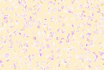 Light Pink, Yellow vector background with spots.