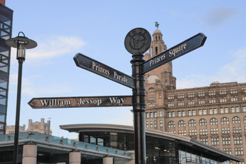 リバプールの道路標識