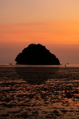 sunset on the beach thailand ao nang